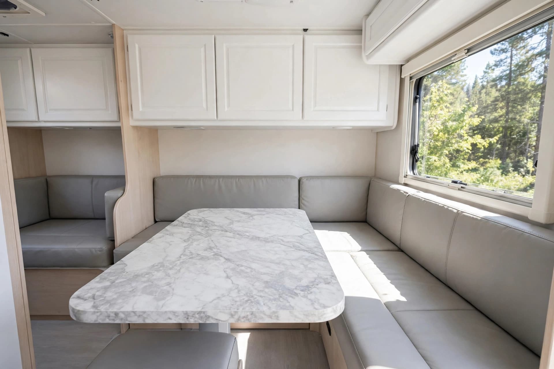 Dinette with marble-look table